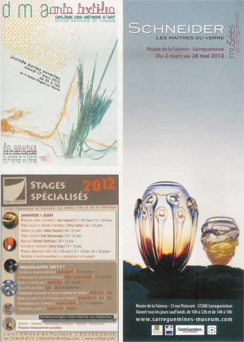 exposition schneider ateliers d'art annonce